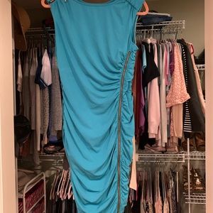 Business casual zip design dress